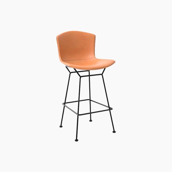 Bertoia Leather-Covered Barstool