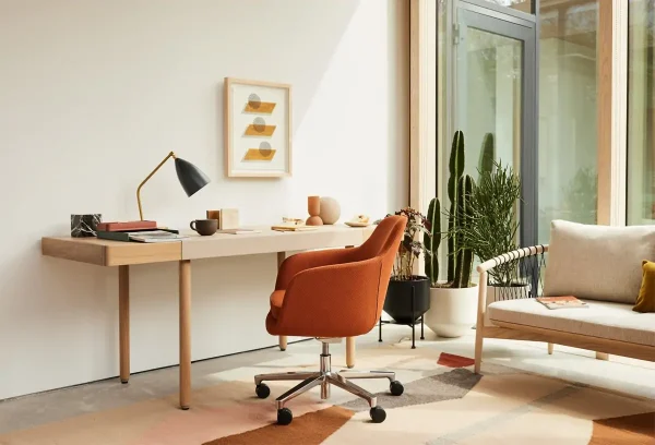 Leatherwrap Sit-to-Stand Desk