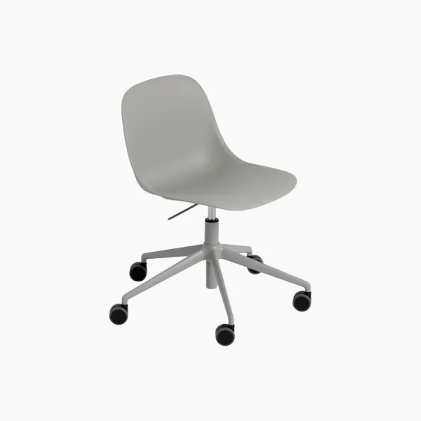 Fiber Side Chair Swivel Base w. Gas Lift and Castors