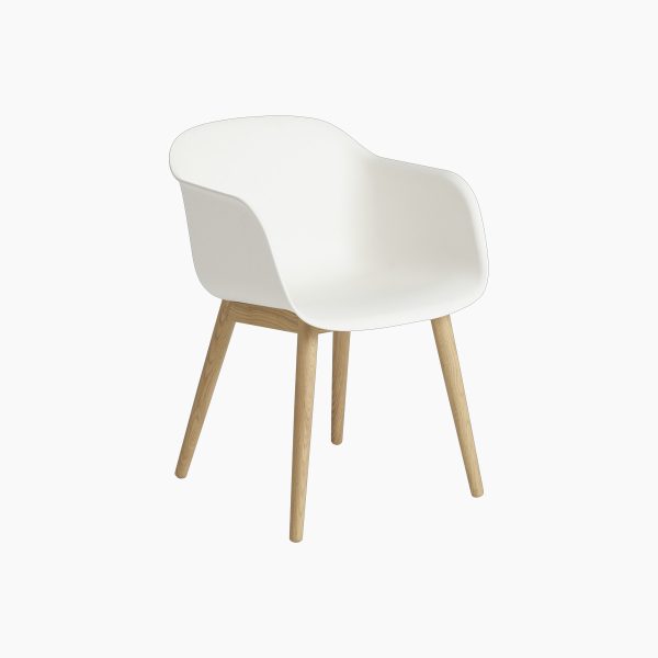 Fiber Armchair Wood Base