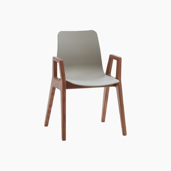 Polly Wood Armchair With Wooden Base