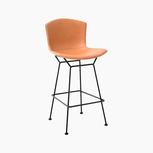 Bertoia Leather-Covered Barstool