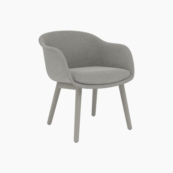 Fiber Conference Armchair Wood Base
