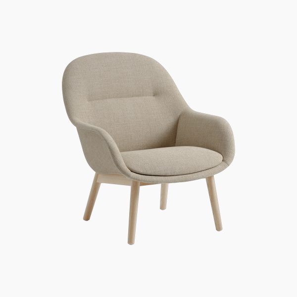 Fiber Lounge Armchair Wood Base