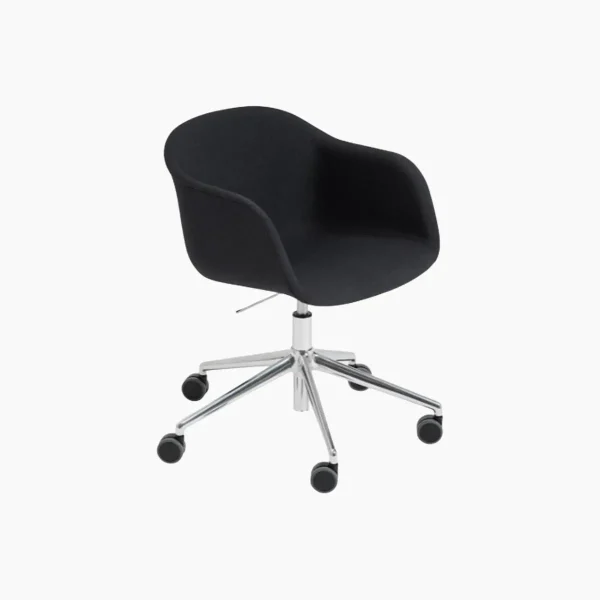 Fiber Armchair Swivel Base w. Gas Lift and Castors