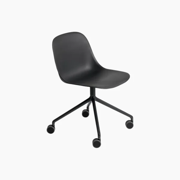 Fiber Side Chair Swivel Base w. Castors