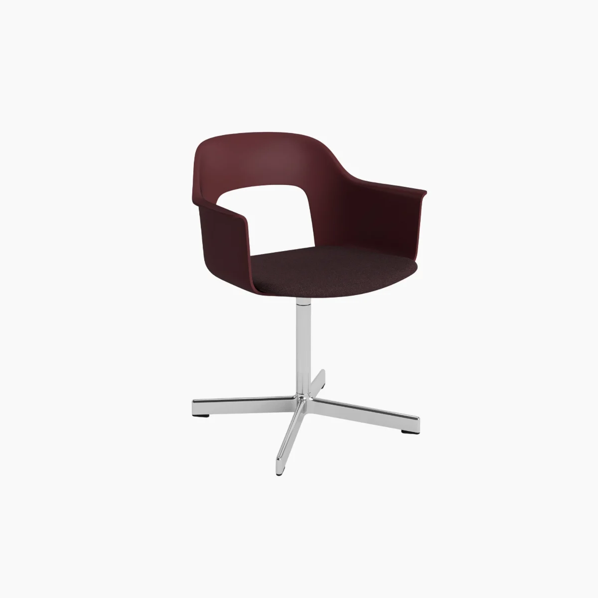 AF290-F333-AA51-01UF_Layout Armchair 231_black alu 4 star swivel base_biscotti shell (1)-Photoroom 2 (1)
