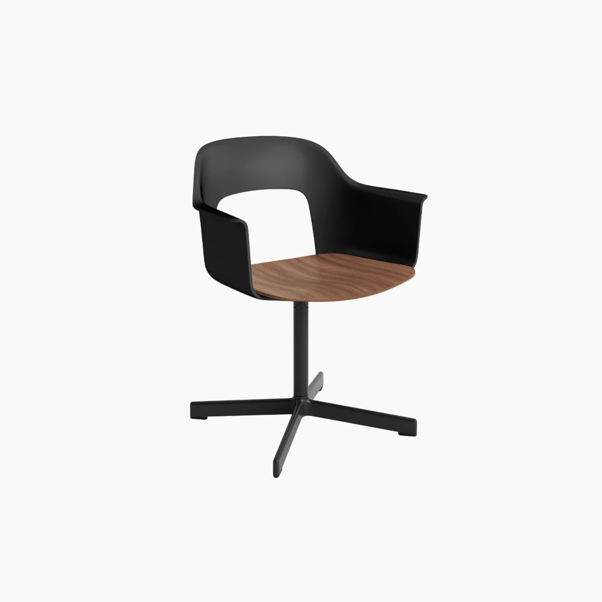 AF290-F333-AA51-01UF_Layout Armchair 231_black alu 4 star swivel base_biscotti shell (1)-Photoroom 2