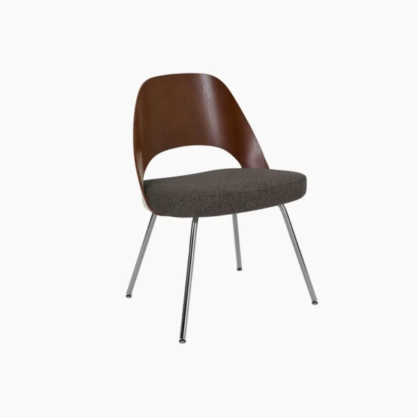 Saarinen Executive Chair - Veneer Back With Tubular Legs